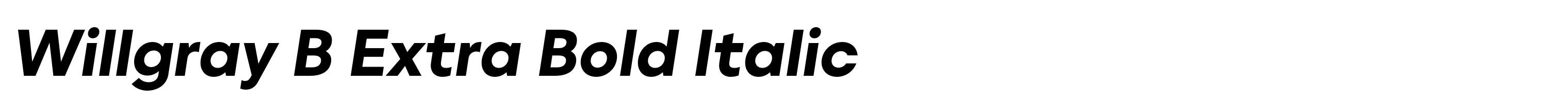 Willgray B Extra Bold Italic